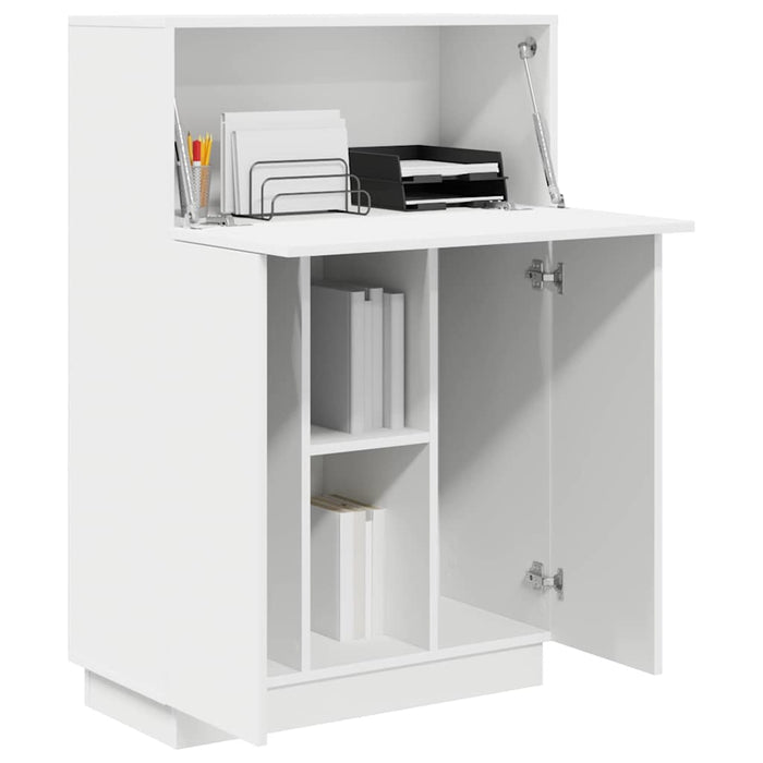 Birou cu raft cu ușă Alb 71.5 x 31.5 x 106.5 cm Lemn compozit - WALTI WALTI