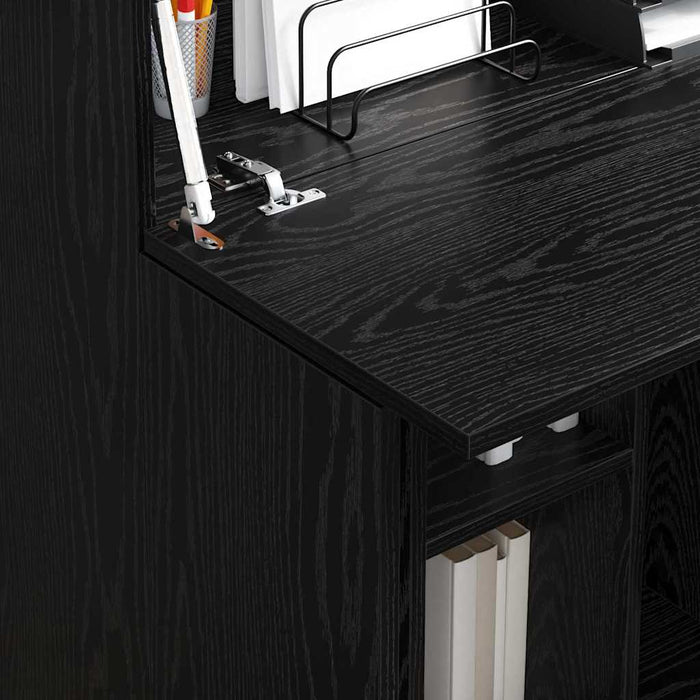 Birou cu raft Stejar Negru 71.5 x 31.5 x 106.5 cm Lemn compozit - WALTI WALTI
