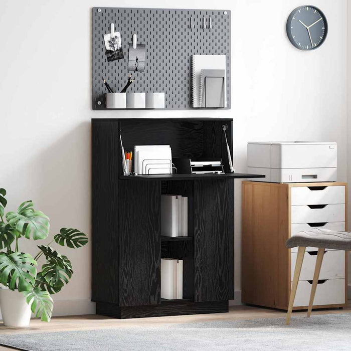 Birou cu raft Stejar Negru 71.5 x 31.5 x 106.5 cm Lemn compozit - WALTI WALTI