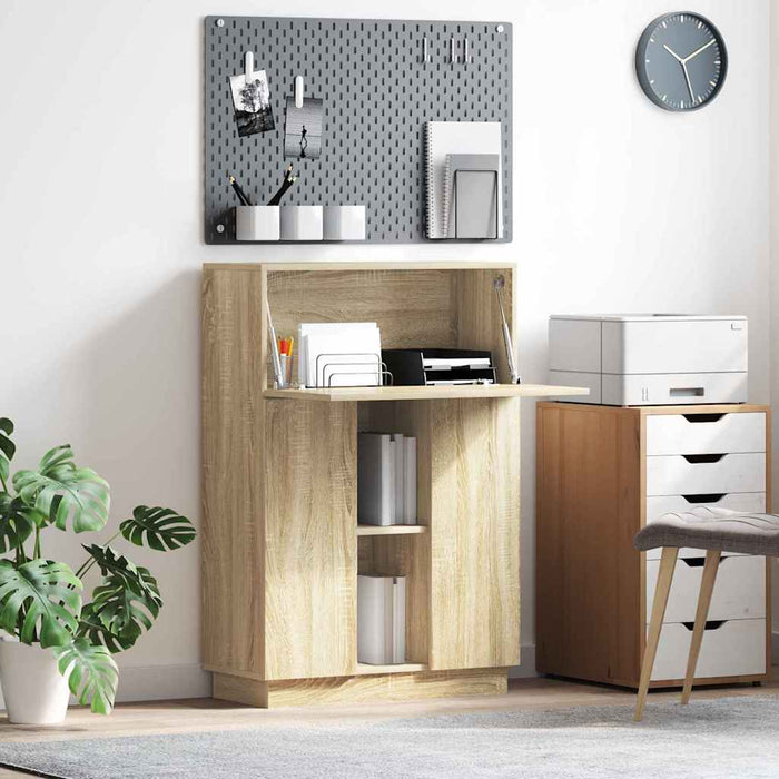 Birou cu ușă Stejar sonoma 71.5 x 31.5 x 106.5 cm Lemn compozit - WALTI WALTI
