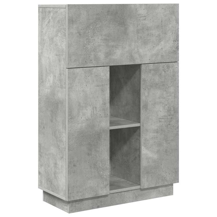 Birou cu raft cu ușă Gri 71.5 x 31.5 x 106.5 cm Lemn compozit - WALTI WALTI
