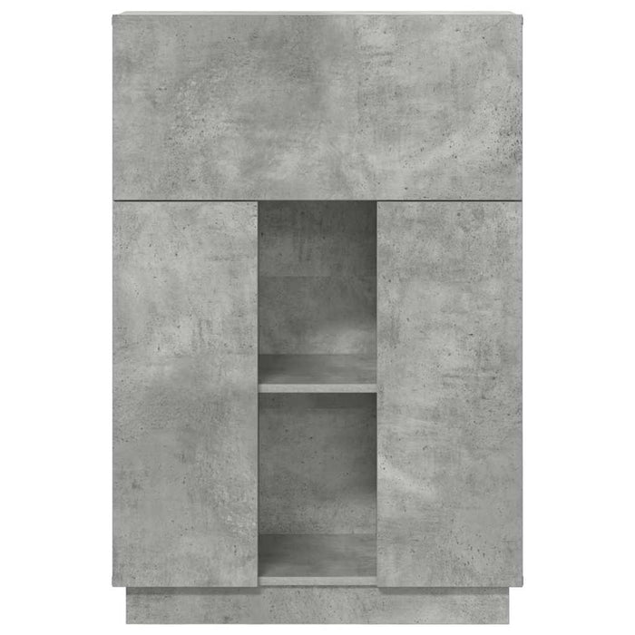 Birou cu raft cu ușă Gri 71.5 x 31.5 x 106.5 cm Lemn compozit - WALTI WALTI