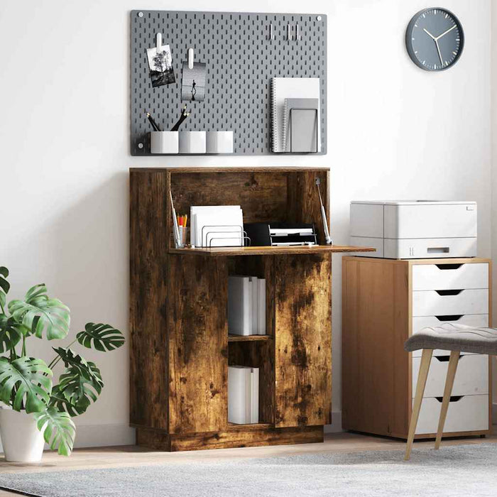 Birou cu ușă Stejar afumat 71.5 x 31.5 x 106.5 cm Lemn compozit - WALTI WALTI
