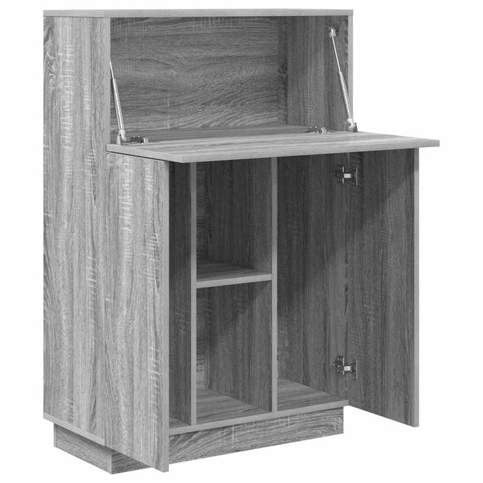 Birou cu raft cu ușă Gri 71.5 x 31.5 x 106.5 cm Lemn compozit - WALTI WALTI