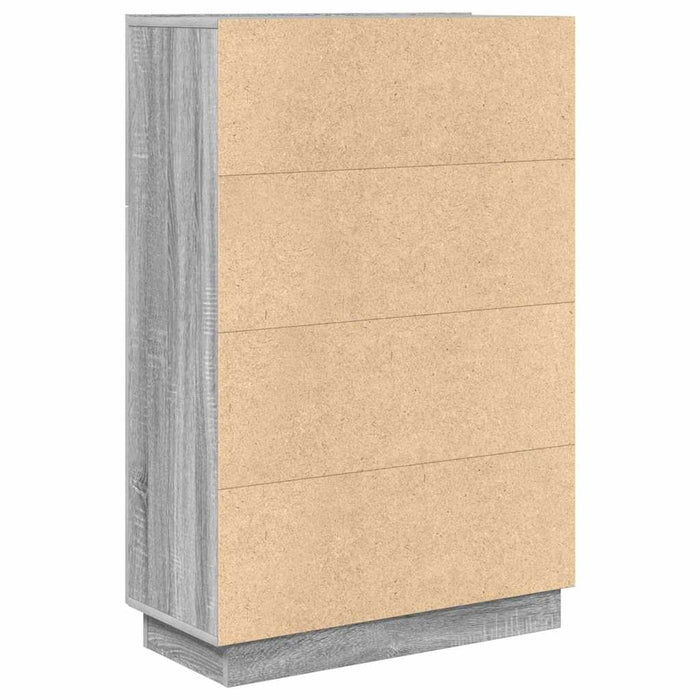 Birou cu raft cu ușă Gri 71.5 x 31.5 x 106.5 cm Lemn compozit - WALTI WALTI