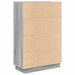 Birou cu raft cu ușă Gri 71.5 x 31.5 x 106.5 cm Lemn compozit - WALTI WALTI