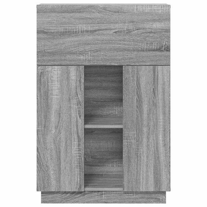 Birou cu raft cu ușă Gri 71.5 x 31.5 x 106.5 cm Lemn compozit - WALTI WALTI