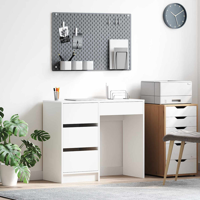 Birou cu sertar Alb 90 x 37.5 x 75 cm Lemn compozit - WALTI WALTI