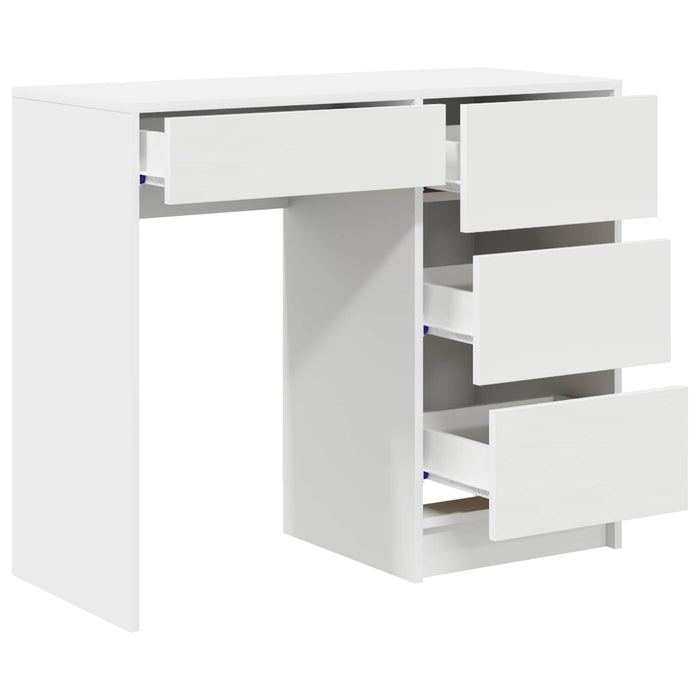 Birou cu sertar Alb 90 x 37.5 x 75 cm Lemn compozit - WALTI WALTI