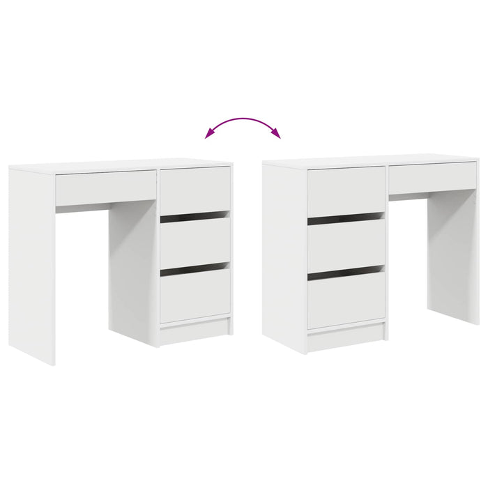 Birou cu sertar Alb 90 x 37.5 x 75 cm Lemn compozit - WALTI WALTI