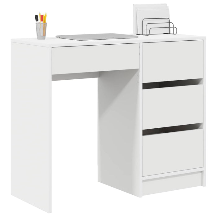 Birou cu sertar Alb 90 x 37.5 x 75 cm Lemn compozit - WALTI WALTI