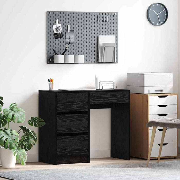 Birou cu sertar Stejar negru 90 x 37.5 x 75 cm Lemn compozit - WALTI WALTI