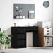 Birou cu sertar Stejar negru 90 x 37.5 x 75 cm Lemn compozit - WALTI WALTI
