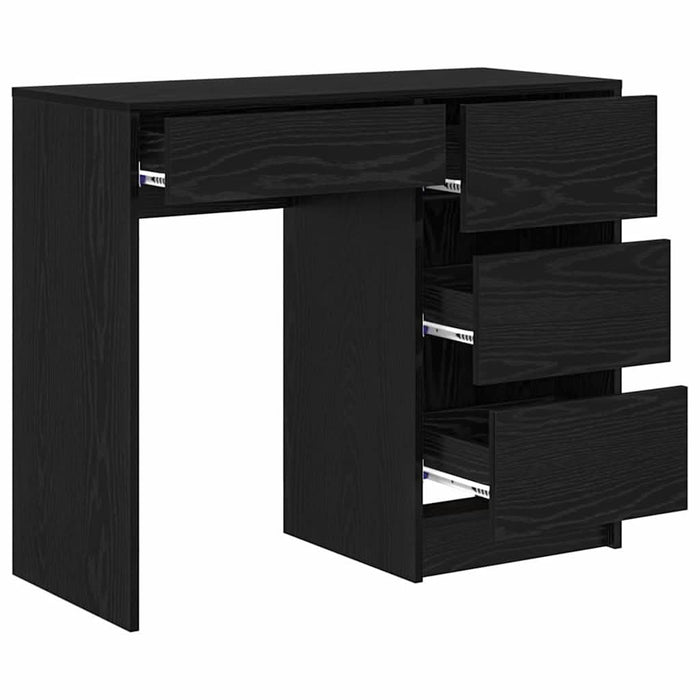 Birou cu sertar Stejar negru 90 x 37.5 x 75 cm Lemn compozit - WALTI WALTI