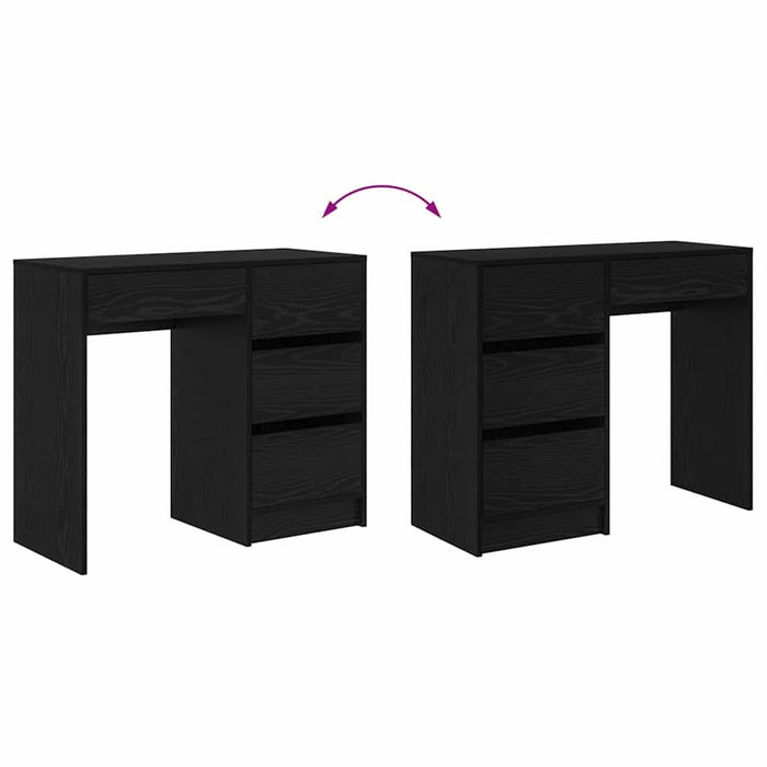 Birou cu sertar Stejar negru 90 x 37.5 x 75 cm Lemn compozit - WALTI WALTI