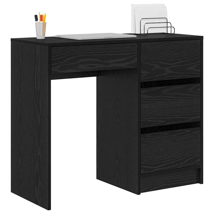 Birou cu sertar Stejar negru 90 x 37.5 x 75 cm Lemn compozit - WALTI WALTI