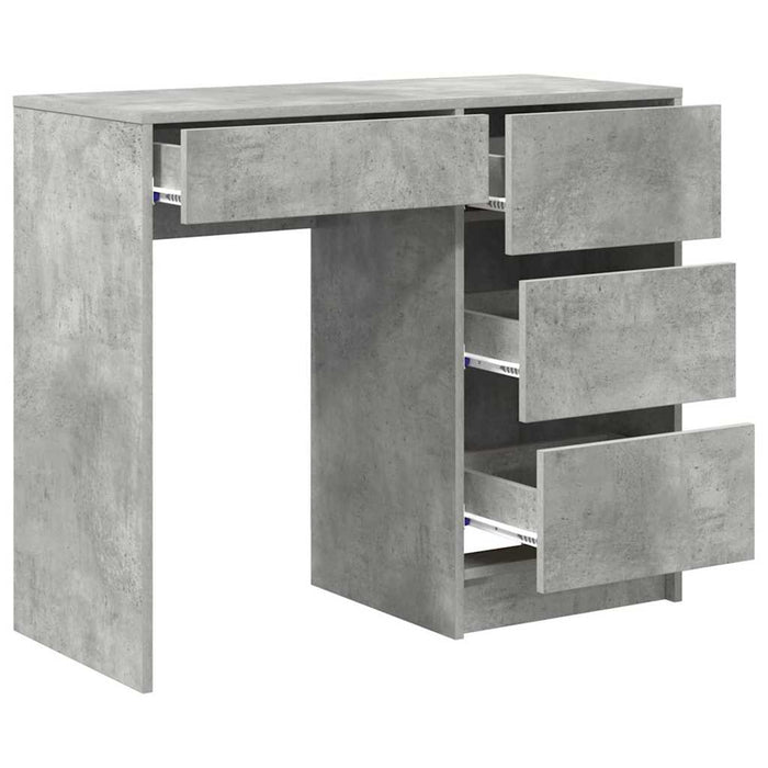 Birou cu sertar Gri beton 90 x 37.5 x 75 cm Lemn compozit - WALTI WALTI