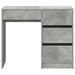 Birou cu sertar Gri beton 90 x 37.5 x 75 cm Lemn compozit - WALTI WALTI