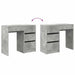 Birou cu sertar Gri beton 90 x 37.5 x 75 cm Lemn compozit - WALTI WALTI