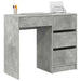 Birou cu sertar Gri beton 90 x 37.5 x 75 cm Lemn compozit - WALTI WALTI