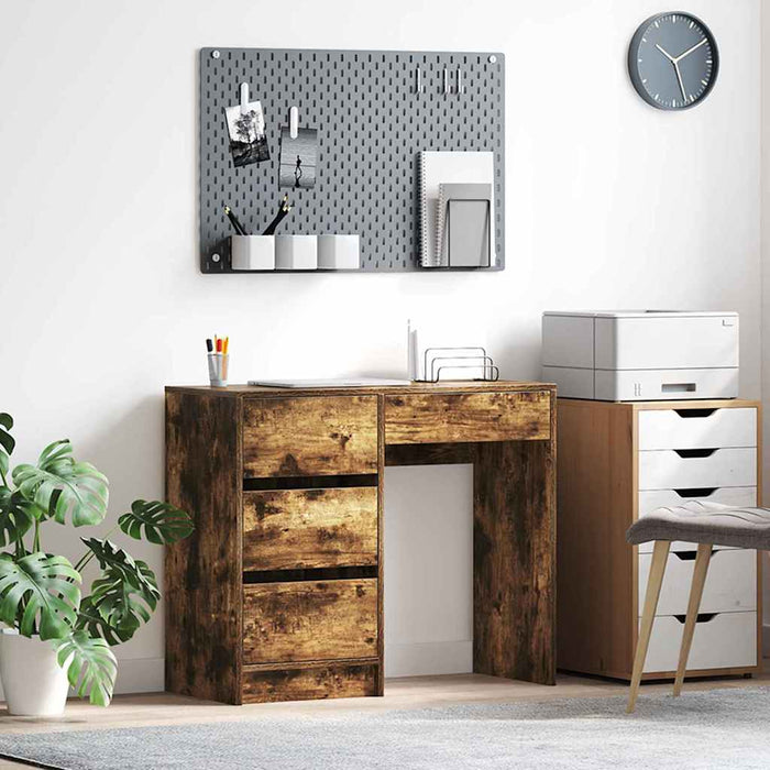 Birou cu sertar Stejar fumuriu 90 x 37.5 x 75 cm Lemn compozit - WALTI WALTI