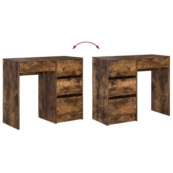 Birou cu sertar Stejar fumuriu 90 x 37.5 x 75 cm Lemn compozit - WALTI WALTI