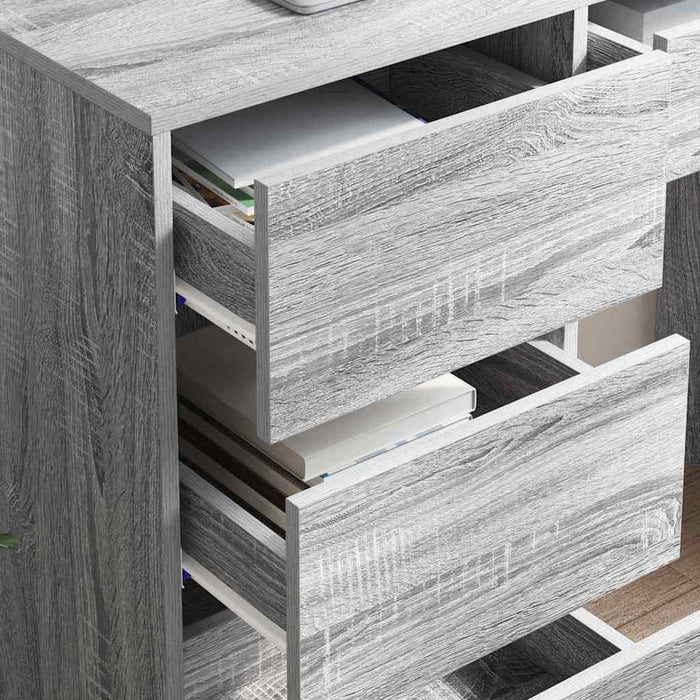 Birou cu sertar Gri Sonoma 90 x 37.5 x 75 cm Lemn compozit - WALTI WALTI