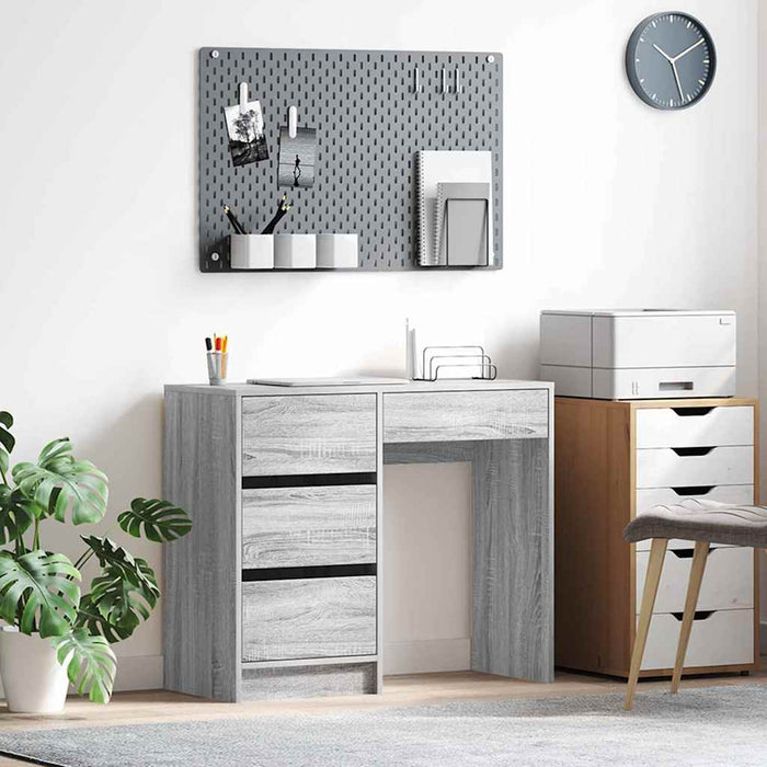 Birou cu sertar Gri Sonoma 90 x 37.5 x 75 cm Lemn compozit - WALTI WALTI