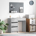 Birou cu sertar Gri Sonoma 90 x 37.5 x 75 cm Lemn compozit - WALTI WALTI