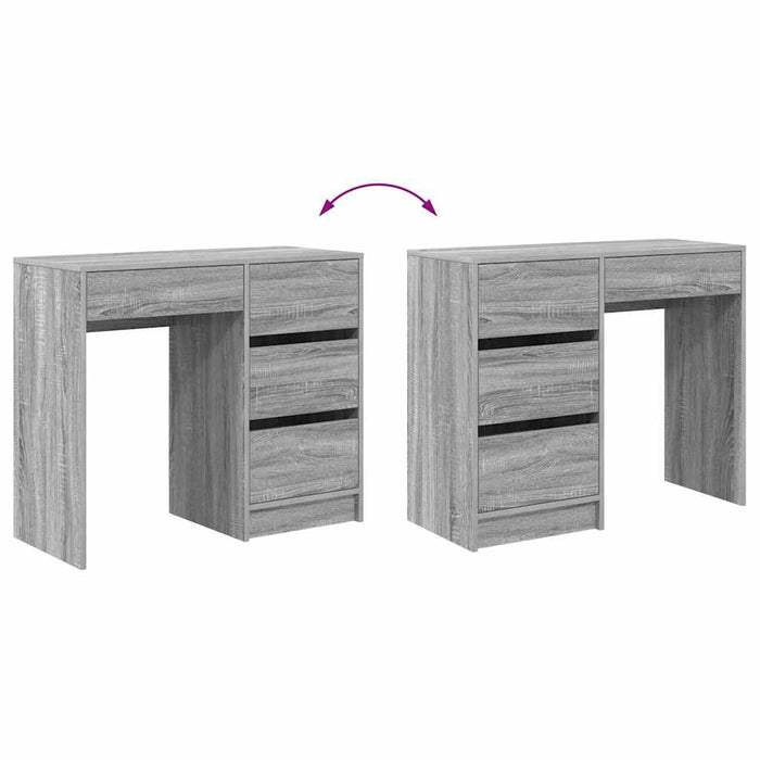 Birou cu sertar Gri Sonoma 90 x 37.5 x 75 cm Lemn compozit - WALTI WALTI