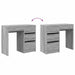 Birou cu sertar Gri Sonoma 90 x 37.5 x 75 cm Lemn compozit - WALTI WALTI
