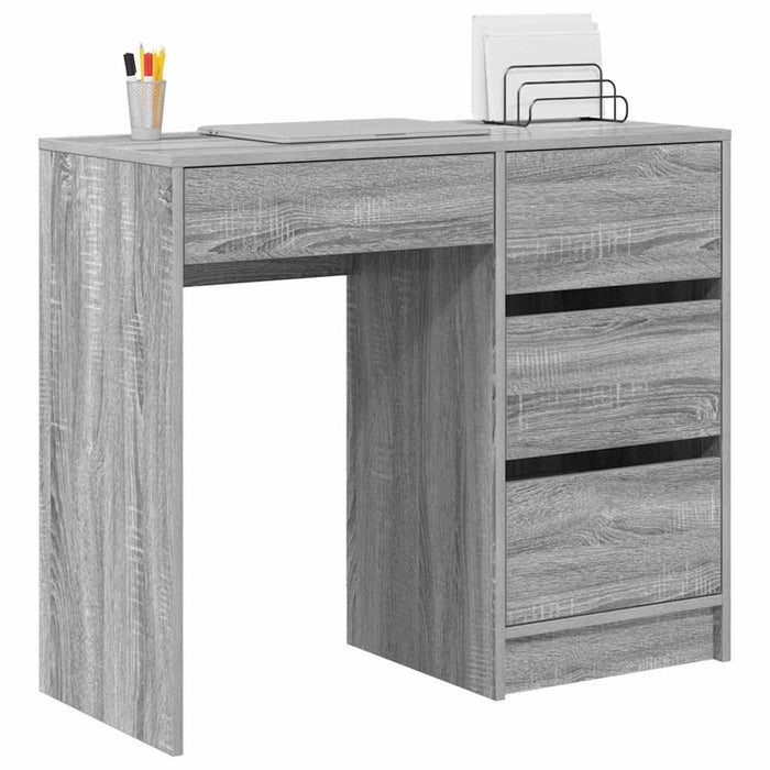 Birou cu sertar Gri Sonoma 90 x 37.5 x 75 cm Lemn compozit - WALTI WALTI