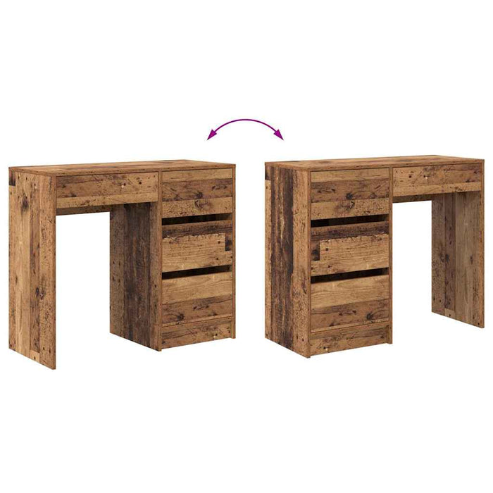 Birou cu sertar Lemn vechi 90 x 37.5 x 75 cm Lemn compozit - WALTI WALTI