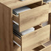 Birou cu raft stejar artizanal 90 x 37.5 x 75 cm Lemn compozit - WALTI WALTI