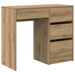 Birou cu raft stejar artizanal 90 x 37.5 x 75 cm Lemn compozit - WALTI WALTI