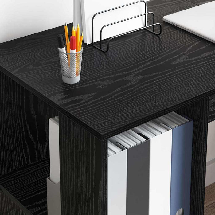 Birou cu Depozitare cu raft Stejar Negru 130 x 50.5 x 75 cm - WALTI WALTI