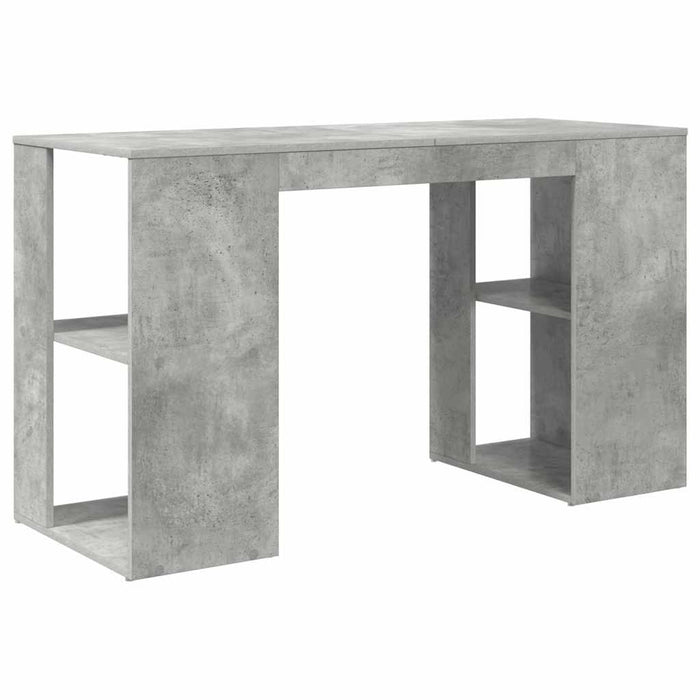Birou cu Depozitare Gri beton 130 x 50.5 x 75 cm Lemn compozit - WALTI WALTI
