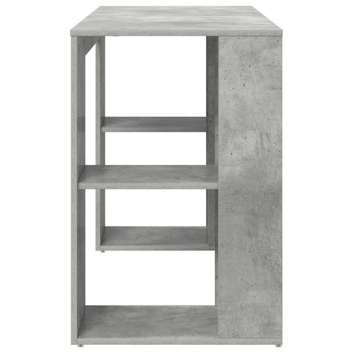 Birou cu Depozitare Gri beton 130 x 50.5 x 75 cm Lemn compozit - WALTI WALTI