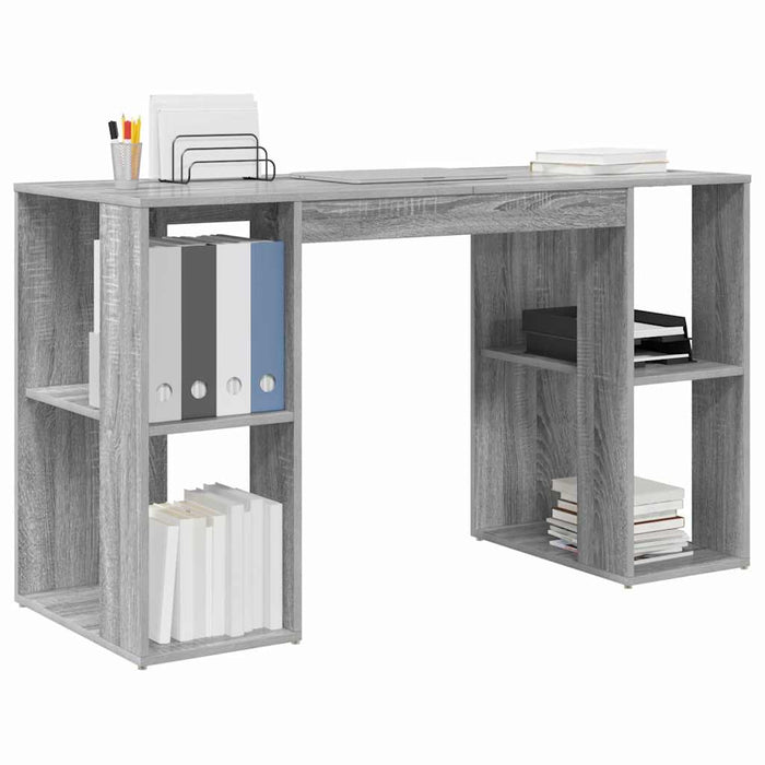 Birou cu Depozitare Gri Sonoma 130 x 50.5 x 75 cm Lemn compozit - WALTI WALTI