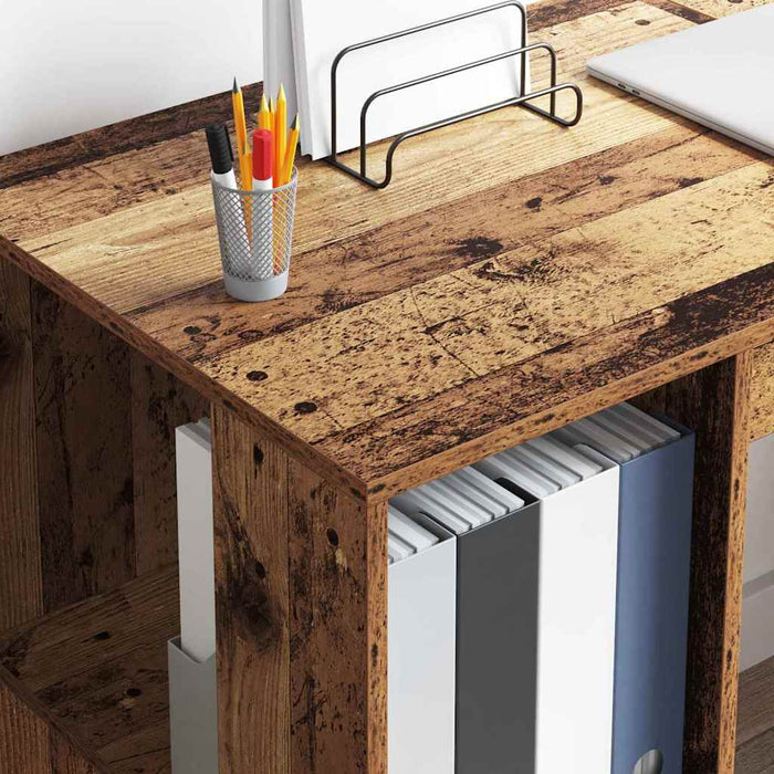 Birou cu Depozitare Lemn vechi 130 x 50.5 x 75 cm Lemn compozit - WALTI WALTI