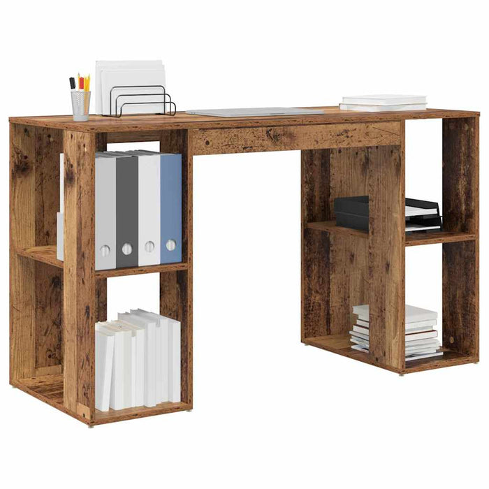 Birou cu Depozitare Lemn vechi 130 x 50.5 x 75 cm Lemn compozit - WALTI WALTI