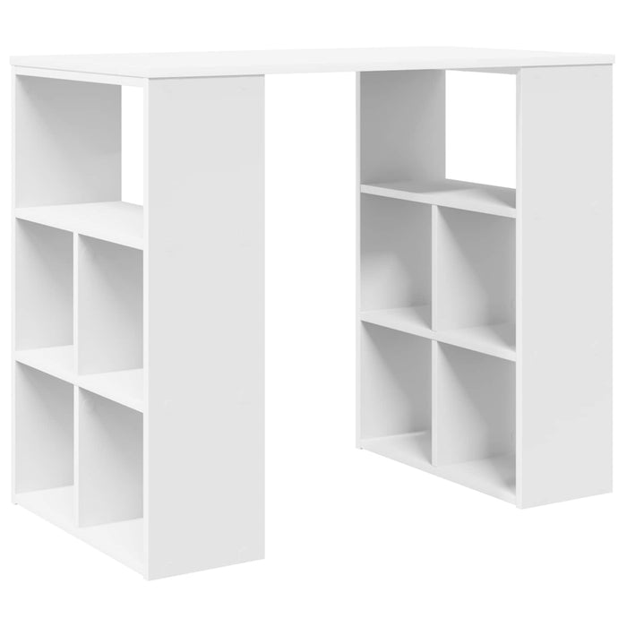 Birou cu raft cu depozitare Alb 90 x 50 x 75 cm Lemn compozit - WALTI WALTI