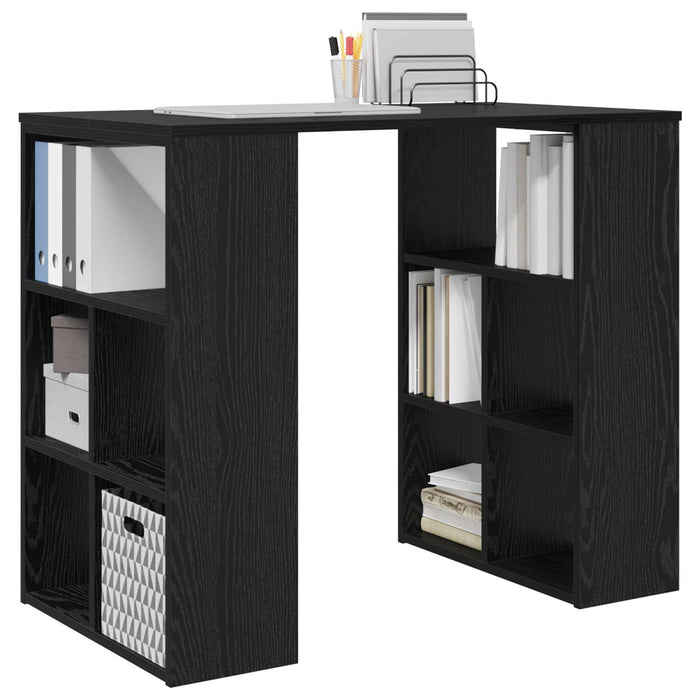 Birou cu raft Stejar Negru 90 x 50 x 75 cm Lemn compozit - WALTI WALTI