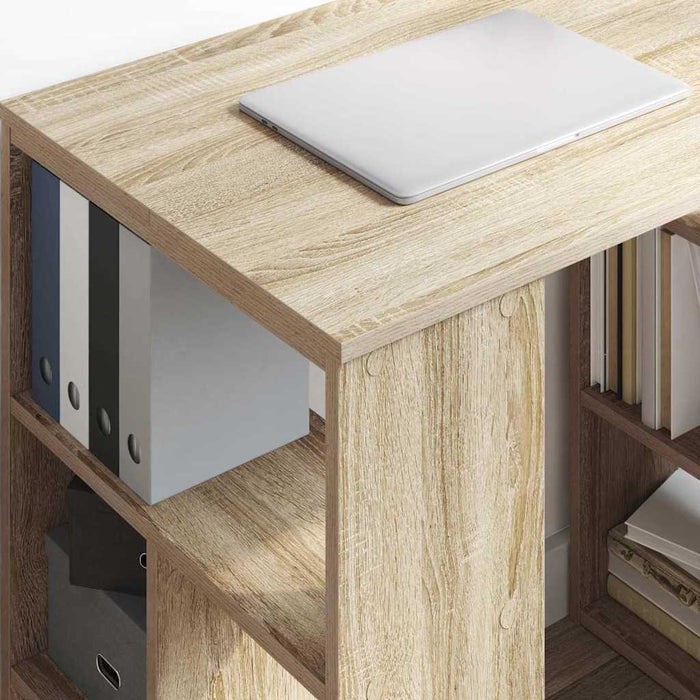 Birou cu raft Stejar Sonoma 90 x 50 x 75 cm Lemn compozit - WALTI WALTI