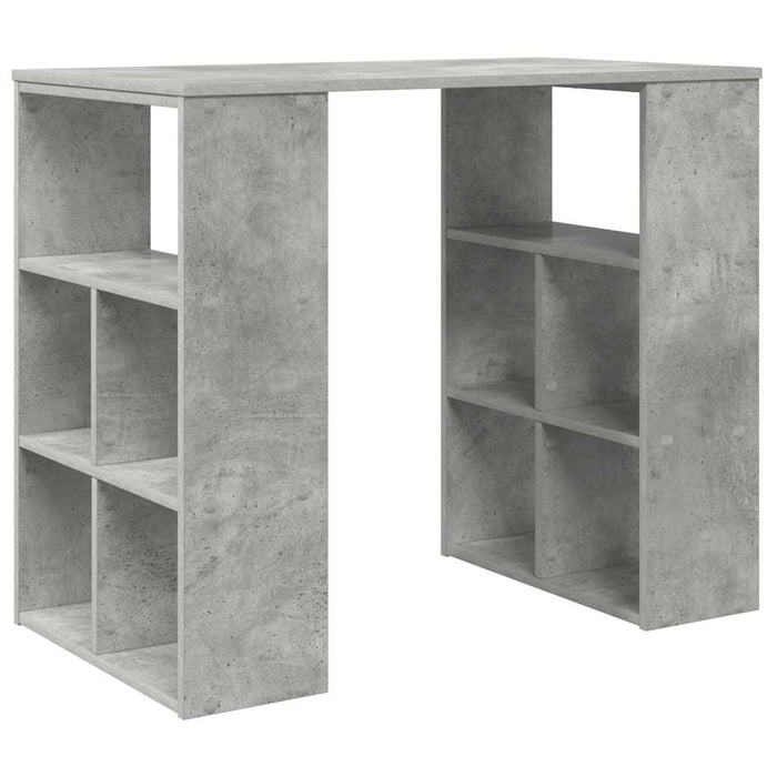 Birou cu raft Gri din beton 90 x 50 x 75 cm Lemn compozit - WALTI WALTI