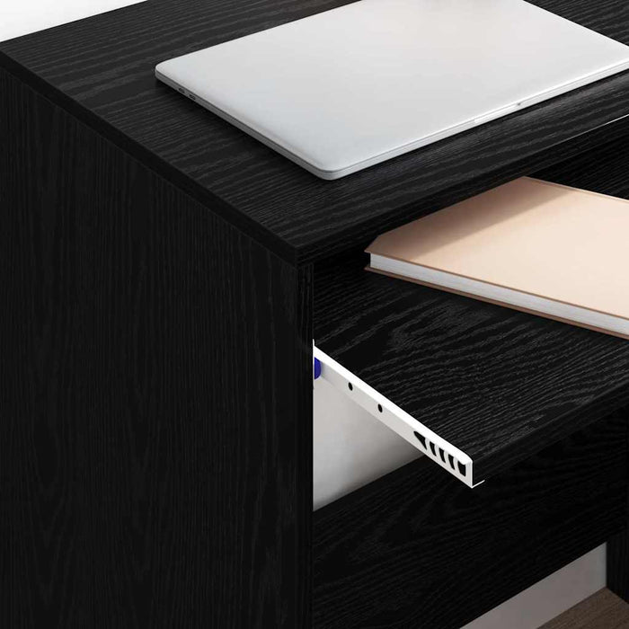 Birou cu sertar Stejar Negru 77.5 x 43 x 79 cm Lemn compozit - WALTI WALTI