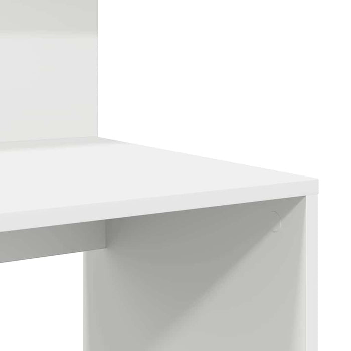 Birou cu Stocare cu raft Alb 90 x 48 x 101.5 cm Lemn compozit - WALTI WALTI