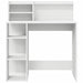 Birou cu Stocare cu raft Alb 90 x 48 x 101.5 cm Lemn compozit - WALTI WALTI