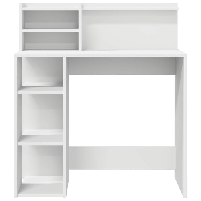 Birou cu raft Alb 90 x 48 x 101,5 cm Lemn compozit WALTI