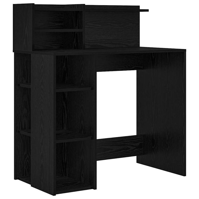 Birou cu Stocare Stejar Negru 90 x 48 x 101.5 cm Lemn compozit - WALTI WALTI